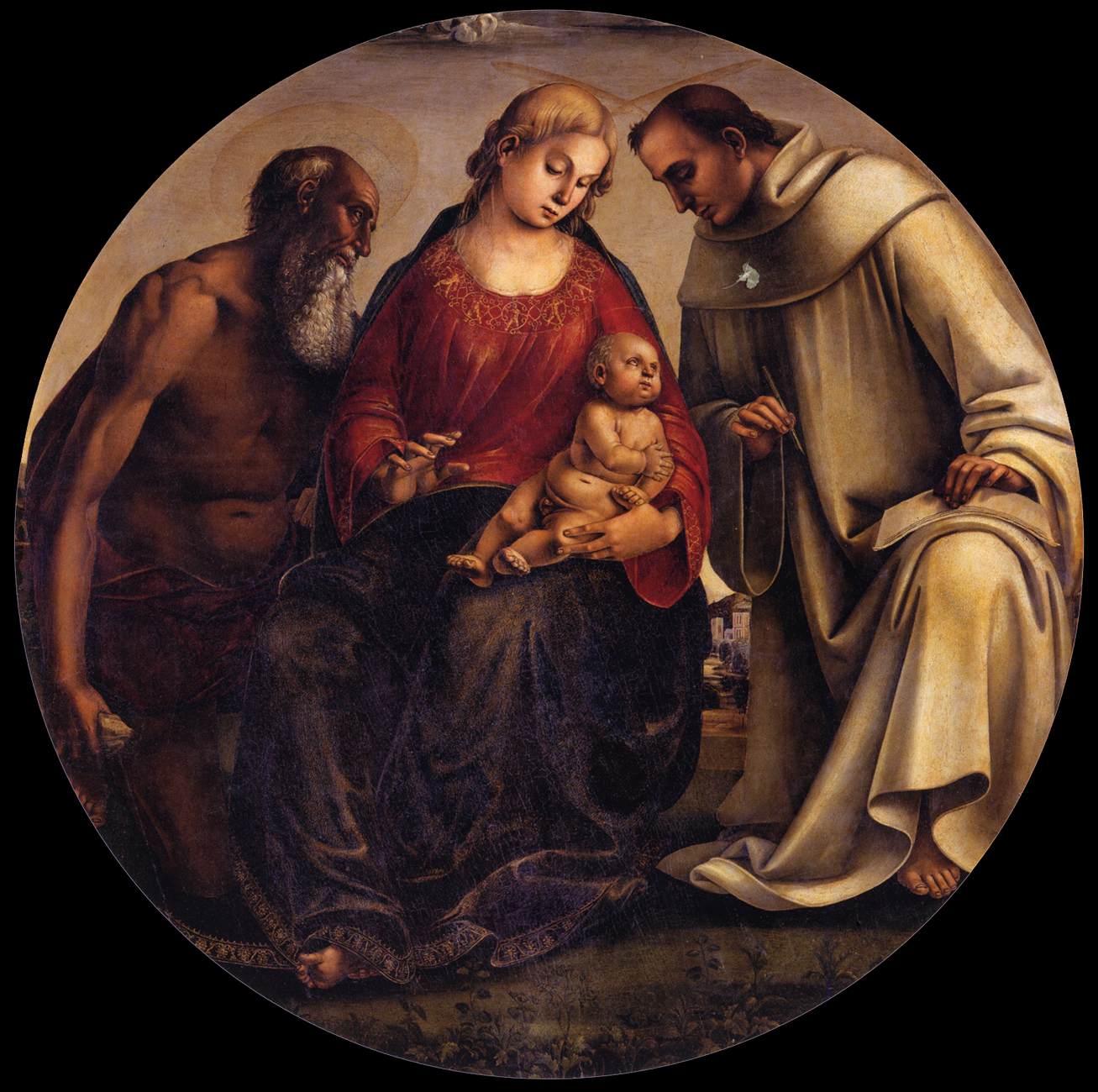SignorelliVirginandChildwithStsJeromeandBernardofClairvauxgalleriacorsinifirenze